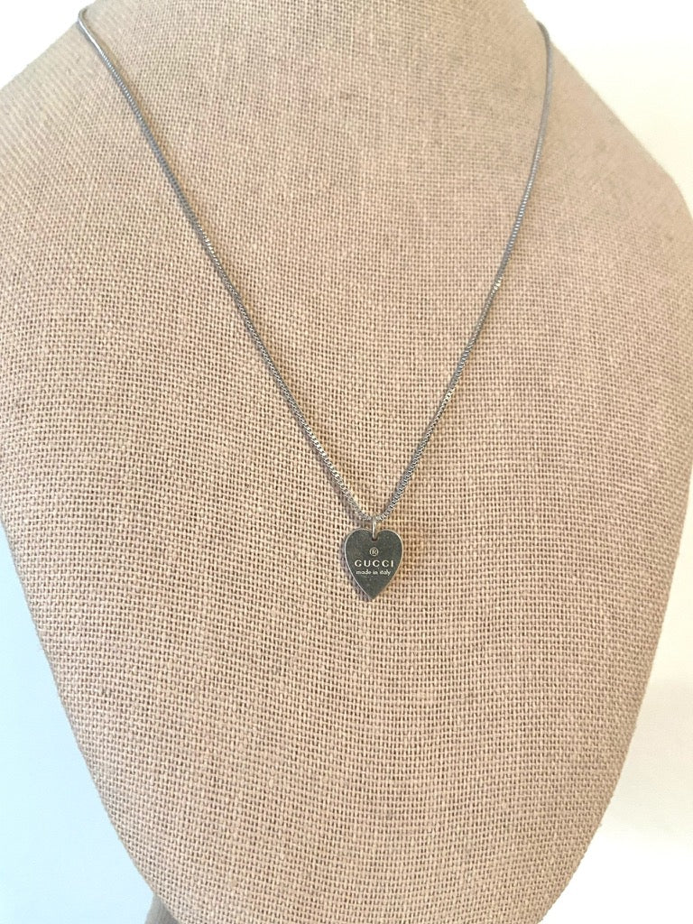 Repurposed Gucci Heart Necklace